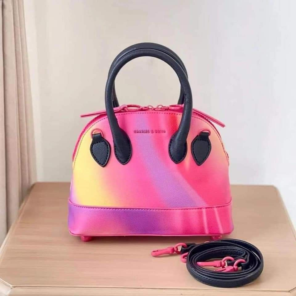 CHARLES & KEITH Harmonee Holographic Four Handle Handbag